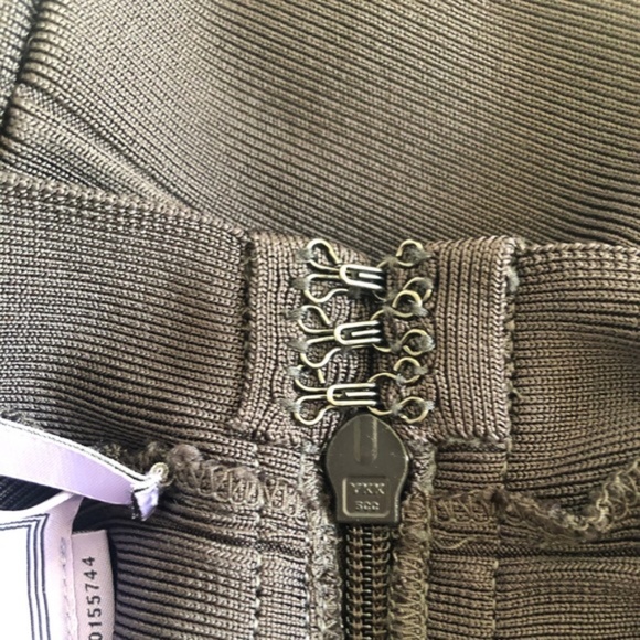 Herve Leger Classic Y2K Bandage Dress Gray SZ XXS - Picture 7 of 12